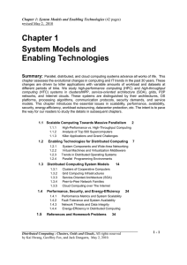 Chapter 1 System Models and Enabling Technologies