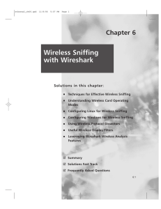 Wireless Snifﬁng With Wireshark