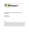 Troubleshooting File and Printer Sharing in Microsoft Windows XP