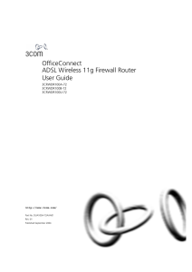OfficeConnect ADSL Wireless 11g Firewall Router User Guide