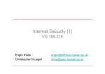 Internet Security [1] - Distributed Systems Group