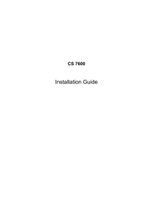 CS7600 Install guide