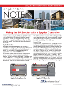 Using the BASrouter with a Spyder Controller
