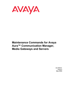 Maintenance Commands for Avaya Aura