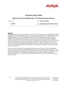 TECHNICAL WHITE PAPER Network Services on