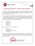 Ensuring Optimum System Performance