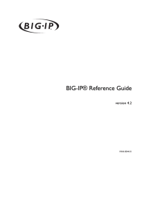 BIG-IP® Reference Guide