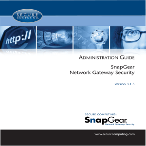 SnapGear Administration Guide Firmware Version 3.1.5