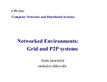 Networked Environments: Grid and P2P systems