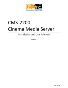 USL Cinema Media Server Manual Rev 4.0