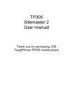TP305 Sitemaster 2 User manual