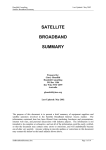 Satellite Broadband Summary