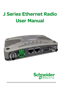 J Series Ethernet Radio User Manual