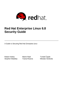 Security Guide - Red Hat Customer Portal