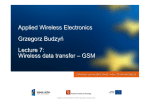Wireless data transfer – GSM