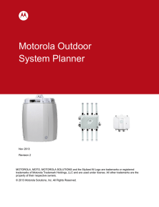 Motorola Outdoor System Planner