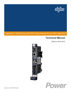 DSM3 for XM3 Technical Manual - Alpha XM3