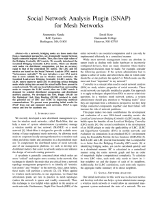 Social Network Analysis Plugin - Department of Computer Science