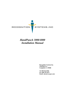 HandPunch 3000/4000 Installation Manual