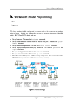 Worksheet 1 (Router Programming)
