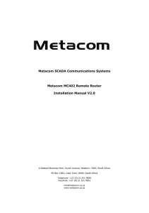 Metacom SCADA Communications Systems Metacom MC402