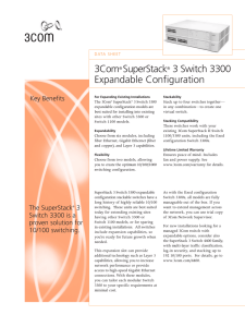 3Com® SuperStack® 3 Switch 3300 Expandable