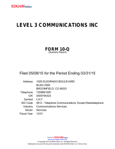 Level 3 Communications, Inc.