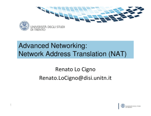 Advanced Networking: Network Address Translation (NAT)