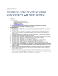 technical specifications video and security wireless system