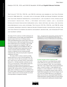 Catalyst 3512 XL, 3524, and 3548 XL Stackable 10/100 and Gigabit