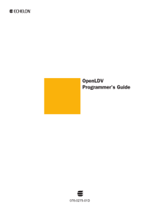 OpenLDV Programmer`s Guide
