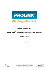 USER MANUAL PROLiNK® Wireless
