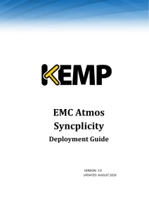 EMC Syncplicity - KEMP Technologies