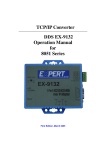 TCP/IP Converter DDS EX-9132 Operation Manual for 8051 Series