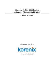 Korenix JetNet 4000 Series Industrial Ethernet Rail Switch User`s