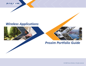 Wireless Applications Proxim Portfolio Guide