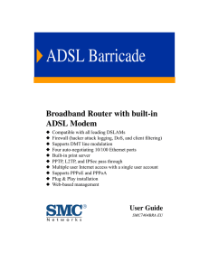 Broadband Router with built-in ADSL Modem