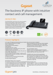 The business IP phone with intuitive contact and call management.