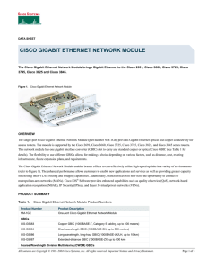 CISCO GIGABIT ETHERNET NETWORK MODULE