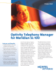 Optivity Telephony Manager for Meridian SL-100