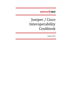 Juniper / Cisco Interoperability Cookbook