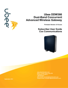 Ubee DDW366 Dual-Band Concurrent Advanced