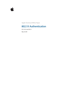 802.1X Authentication - Training