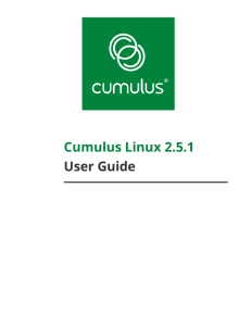Cumulus Linux 2.5.1 User Guide