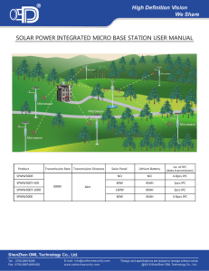 SOLAR POWER INTEGRATED MICRO BASE STATION USER