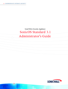 SonicOS Standard 3.1 Administrator`s Guide