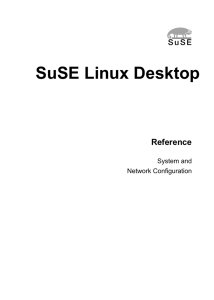 SuSE Linux Desktop Reference System and Network