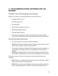 3.1 telecommunications, networks and the internet