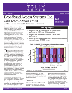 Broadband Access Systems, Inc. Cuda 12000 IP