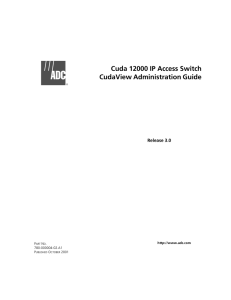 Cuda 12000 IP Access Switch CudaView Administration Guide
